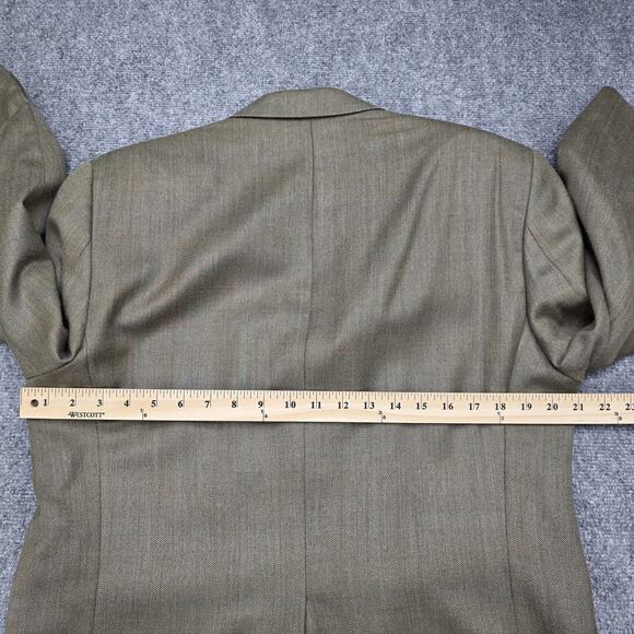 Vintage Chaps Ralph Lauren Blazer Mens 38S Brown Herringbone Wool Silk 3 Button - Picture 7 of 16